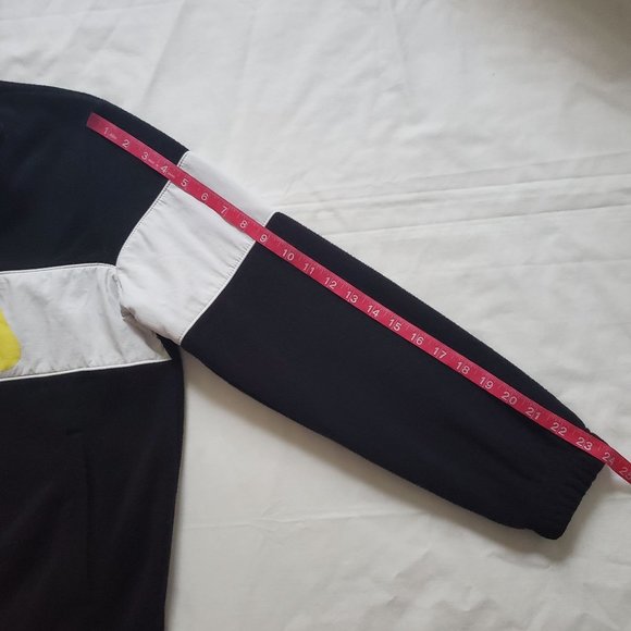 FILA Women's Black Color Block Quarter Zip Fleece Pullover Sweatshirt Sz Medium - Picture 11 of 15